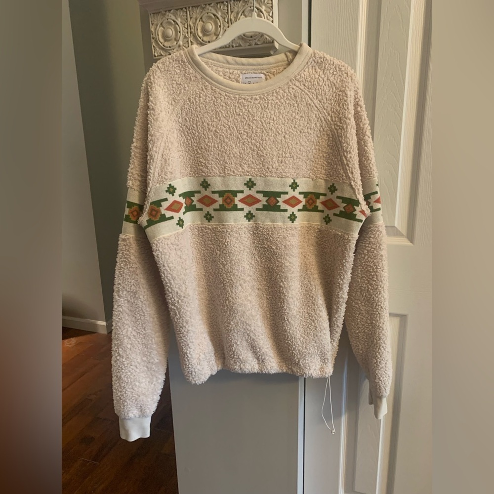 Urban Outfitters Unisex Sherpa Fleece Aztec Pullover Top - M